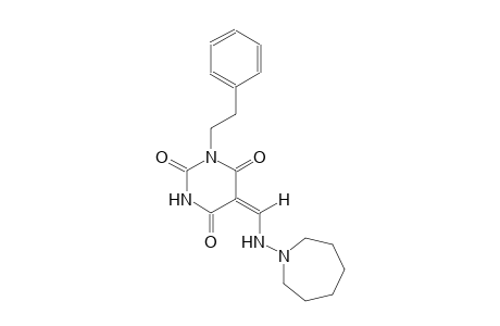 (5E)-5-[(hexahydro-1H-azepin-1-ylamino)methylene]-1-(2-phenylethyl)-2,4,6(1H,3H,5H)-pyrimidinetrione