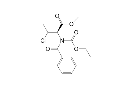 (+-)-Methyl erythro [2-(N-benzoyl-N-ethoxycarbonyl)amino-3-chloro]butanoate