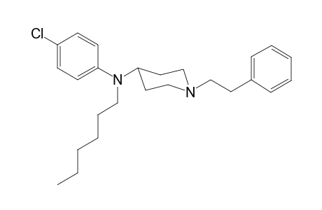 N-(4-Chlorophenyl)-N-hexyl-1-(2-phenylethyl)piperidin-4-amine
