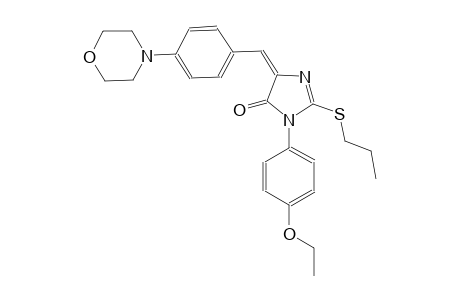 4H-imidazol-4-one, 3-(4-ethoxyphenyl)-3,5-dihydro-5-[[4-(4-morpholinyl)phenyl]methylene]-2-(propylthio)-, (5E)-