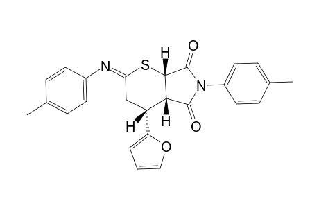 (4R,4aS,7aS)-4-Furan-2-yl-6-p-tolyl-2-[(E)-p-tolylimino]-tetrahydro-thiopyrano[2,3-c]pyrrole-5,7-dione