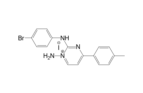 1-Amino-4-(p-tolyl)-2-(p-bromophenyl)aminopyrimidinium iodide