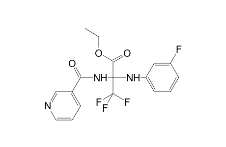Propanoic acid, 3,3,3-trifluoro-2-[(3-fluorophenyl)amino]-2-[(3-pyridinylcarbonyl)amino]-, ethyl ester