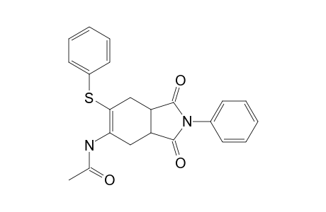 N-PHENYL-4-ACETAMIDO-5-PHENYLTHIO-1,2,3,6-TETRAHYDROPHTHALIMIDE