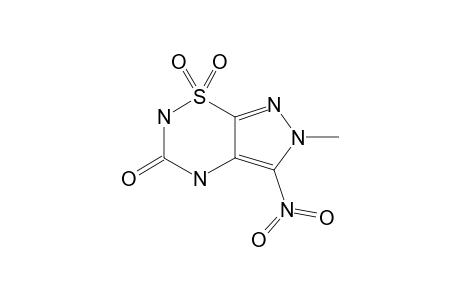 6-METHYL-5-NITRO-1,1,3-TRIOXO-2H,4H-PYRAZOLO-[4,3-E]-THIADIAZINE