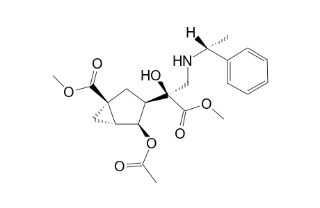 (1R,3S,4S,5R,1'S)-(+)-4-Acetoxy-3-(1'-hydroxy-1'-methoxycarbonyl)-1'-[(R)-.alpha.-methylbenzylaminomethyl]methyl)-1-methoxycarbonylbicyclo[3.1.0]hexane