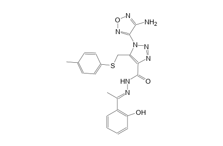 1-(4-amino-1,2,5-oxadiazol-3-yl)-N'-[(E)-1-(2-hydroxyphenyl)ethylidene]-5-{[(4-methylphenyl)sulfanyl]methyl}-1H-1,2,3-triazole-4-carbohydrazide
