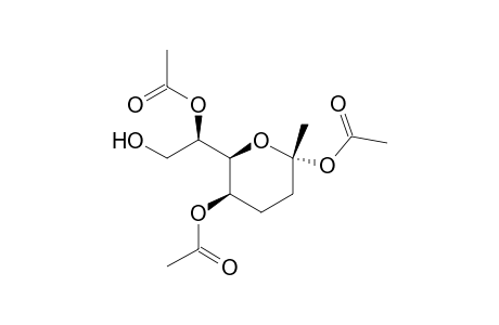 .beta.-D-arabino-Heptopyranoside, methyl 2,3-dideoxy-, triacetate
