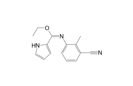 1H-Pyrrole-2-carboximidic acid, N-(3-cyano-2-methylphenyl)-, ethyl ester