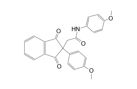 N-(4-methoxyphenyl)-2-[2-(4-methoxyphenyl)-1,3-dioxo-2,3-dihydro-1H-inden-2-yl]acetamide