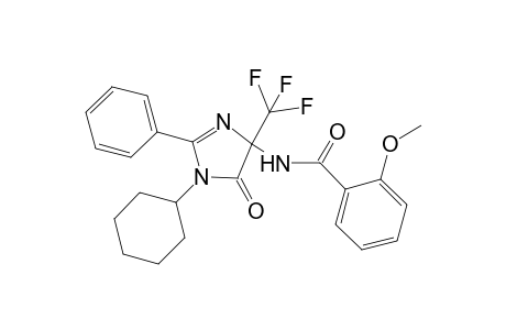 N-[1-cyclohexyl-5-oxo-2-phenyl-4-(trifluoromethyl)-4,5-dihydro-1H-imidazol-4-yl]-2-methoxybenzamide