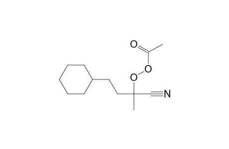 Ethaneperoxoic acid, 1-cyano-3-cyclohexyl-1-methylpropyl ester