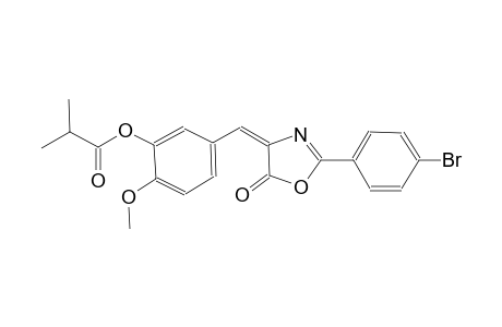 5-[(E)-(2-(4-bromophenyl)-5-oxo-1,3-oxazol-4(5H)-ylidene)methyl]-2-methoxyphenyl 2-methylpropanoate