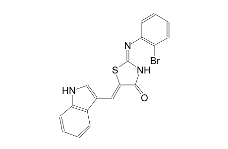 (2E,5Z)-2-[(2-bromophenyl)imino]-5-(1H-indol-3-ylmethylene)-1,3-thiazolidin-4-one