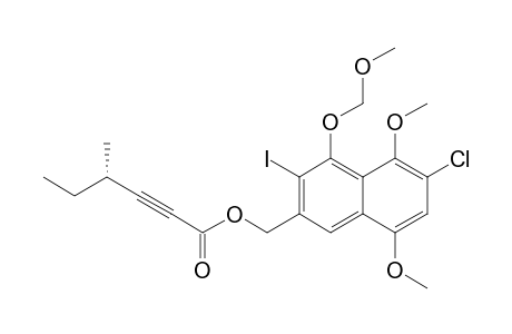 [6-Chloranyl-3-iodanyl-5,8-dimethoxy-4-(methoxymethoxy)naphthalen-2-yl]methyl (4S)-4-methylhex-2-ynoate