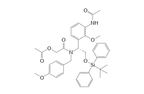 (R)-Acetic Acid [[1-(3-Acetylamino-2-methoxyphenyl)-2-(tert-butyldiphenylsilyloxy)ethyl]-(4-methoxybenzyl)carbamoyl]methyl ester