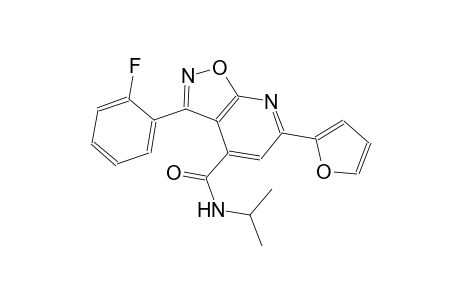 isoxazolo[5,4-b]pyridine-4-carboxamide, 3-(2-fluorophenyl)-6-(2-furanyl)-N-(1-methylethyl)-