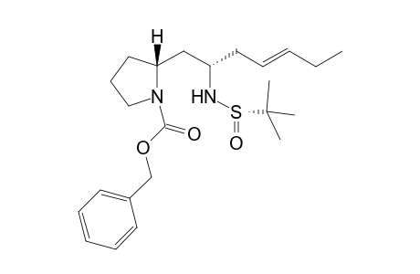 (2R,2'S,RS)-(N-Benzyloxycarbonyl)-2-[(2'-tert-butylsulfinamine)-4'-heptenyl]pyrrolidine