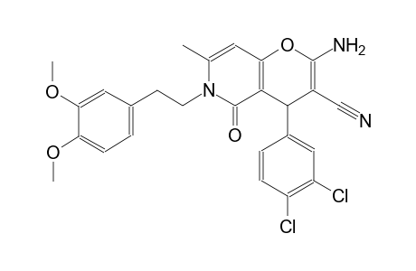 2-amino-4-(3,4-dichlorophenyl)-6-[2-(3,4-dimethoxyphenyl)ethyl]-7-methyl-5-oxo-5,6-dihydro-4H-pyrano[3,2-c]pyridine-3-carbonitrile