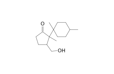 (2RS,3SR)-2-(1,4-Dimethylcyclohexyl)-2-methyl-3-(hydroxymethyl)cyclopentanone
