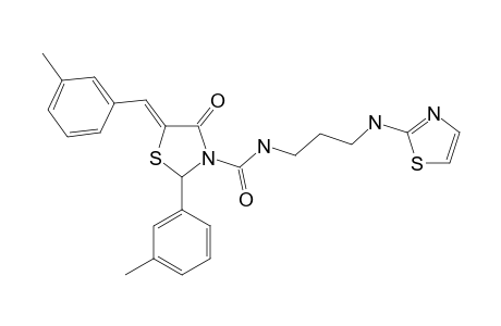 N-3-[[2-(3-METHYLPHENYL)-4-OXO-5-(3-METHYLBENZYLIDENE)-1,3-THIAZOLIDINE]-CARBAMYL]-PROPYL-2-AMINOTHIAZOLE