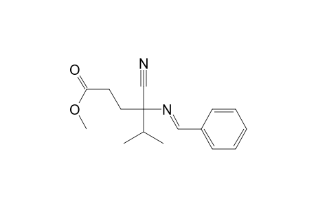 Hexanoic acid, 4-cyano-5-methyl-4-[(phenylmethylene)amino]-, methyl ester