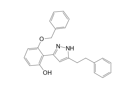 3-(2-Benzyloxy-6-hydroxyphenyl)-5-(2-phenylethyl)pyrazole