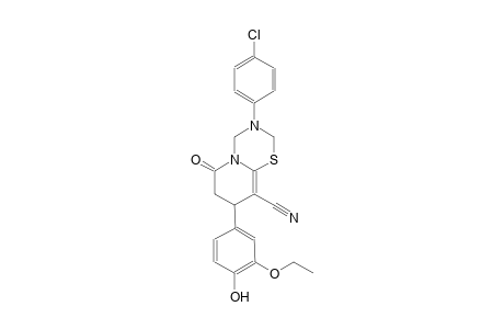 2H,6H-pyrido[2,1-b][1,3,5]thiadiazine-9-carbonitrile, 3-(4-chlorophenyl)-8-(3-ethoxy-4-hydroxyphenyl)-3,4,7,8-tetrahydro-6-oxo-