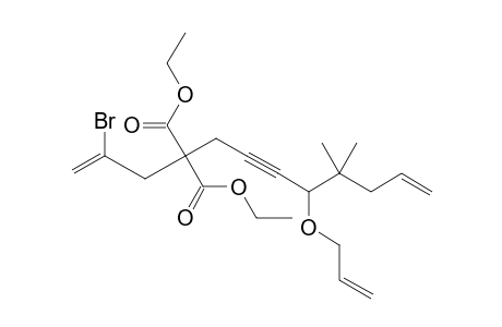 Diethyl 2-bromo-8-allyloxy-9,9-dimethyldodeca-1,11-diene-6-yne-4,4-dicarboxylate