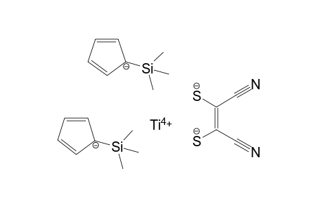 Bis(eta5-trimethylsilylcyclopentadienyl)-cis-1,2-dicyanoethendithiolatotitan(IV)