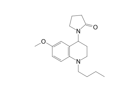1-n-Butyl-4-(2-oxopyrrolidin-1-yl)-6-methoxy-1,2,3,4-tetrahydroquinoline