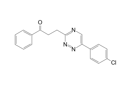 3-(6-(4-chlorophenyl)-1,2,4-triazin-3-yl)-1-phenylpropan-1-one