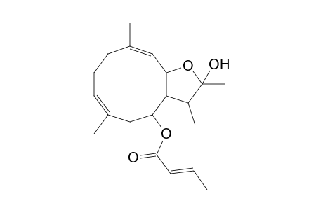 2-Butenoic acid, 2-methyl-, 2,3,3a,4,5,8,9,11a-octahydro-2-hydroxy-3,6,10-trimethylcyclodeca[b]fu ran-4-yl ester, [2R-[2R*,3S*,3aR*,4S*(Z),6E,10E,11aS*]]-