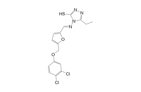 4-[((E)-{5-[(3,4-dichlorophenoxy)methyl]-2-furyl}methylidene)amino]-5-ethyl-4H-1,2,4-triazole-3-thiol