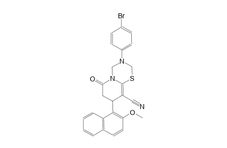 2H,6H-pyrido[2,1-b][1,3,5]thiadiazine-9-carbonitrile, 3-(4-bromophenyl)-3,4,7,8-tetrahydro-8-(2-methoxy-1-naphthalenyl)-6-oxo-