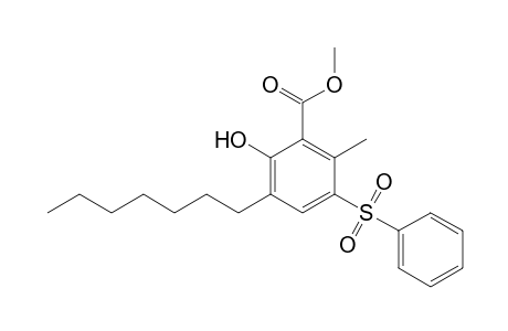 Methyl 3-Heptyl-2-hydroxy-6-methyl-5-(phenylsulfonyl)benzoate