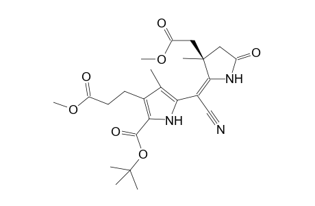 (3R,4E)-9-tert-Butoxycarbonyl-5-cyano-8-(2-methoxycarbonylethyl)-3-methoxycarbonylmethyl-3,7-dimethyl-2,3-dihydrodipyrrin-1(10)-one