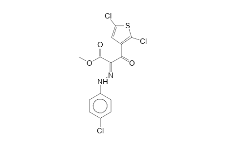 (2Z)-2-[(4-chlorophenyl)hydrazinylidene]-3-(2,5-dichloro-3-thiophenyl)-3-oxopropanoic acid methyl ester