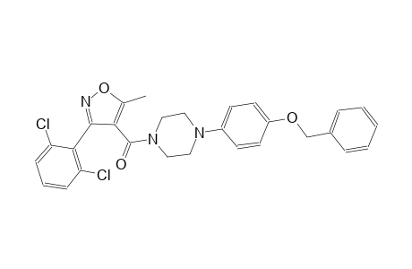 1-[4-(benzyloxy)phenyl]-4-{[3-(2,6-dichlorophenyl)-5-methyl-4-isoxazolyl]carbonyl}piperazine
