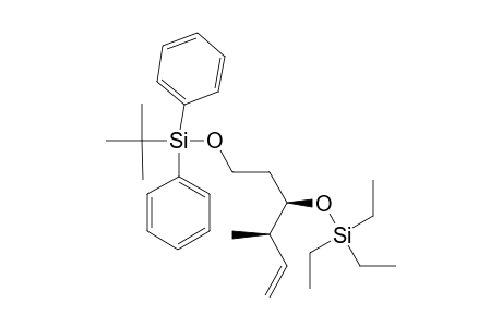 (+)-(3R,4R)-6-(TERT.-BUTYLDIPHENYLSILYLOXY)-4-(TRIETHYLSILYLOXY)-3-METHYLHEX-1-ENE