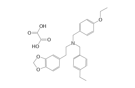 2-(benzo[d][1,3]dioxol-5-yl)-N-(4-ethoxybenzyl)-N-(4-ethylbenzyl)ethanamine oxalate