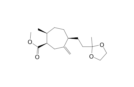 Methyl (1R,2S,5S)-5-[3',3'-(ethylenedioxy)butyl]-2-methyl-6-methylidene-cycloheptanoate