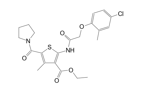 3-thiophenecarboxylic acid, 2-[[(4-chloro-2-methylphenoxy)acetyl]amino]-4-methyl-5-(1-pyrrolidinylcarbonyl)-, ethyl ester