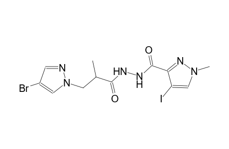 N'-[3-(4-bromo-1H-pyrazol-1-yl)-2-methylpropanoyl]-4-iodo-1-methyl-1H-pyrazole-3-carbohydrazide