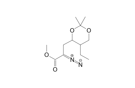 Methyl (4S,5R)-.alpha.-Diazo-5-ethyl-2,2-dimethyl-1,3-dioxanepropionate
