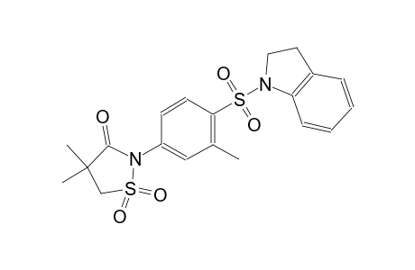 3-isothiazolidinone, 2-[4-[(2,3-dihydro-1H-indol-1-yl)sulfonyl]-3-methylphenyl]-4,4-dimethyl-, 1,1-dioxide