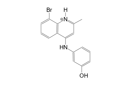 8-bromo-4-(3-hydroxyanilino)-2-methylquinolinium