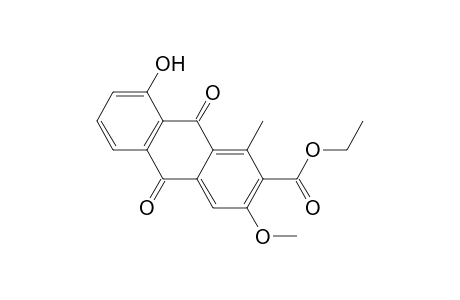 2-Anthracenecarboxylic acid, 9,10-dihydro-8-hydroxy-3-methoxy-1-methyl-9,10-dioxo-, ethyl ester