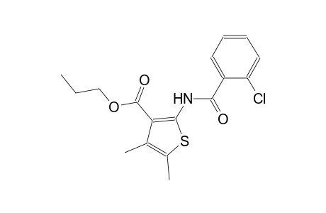 propyl 2-[(2-chlorobenzoyl)amino]-4,5-dimethyl-3-thiophenecarboxylate