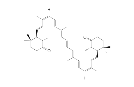 CUCUMARIAXANTHIN-A;(5S,6S,5'S,6'S)-(9Z,9Z')-5,6,5',6'-TETRAHYDRO-BETA,BETA-CAROTENE